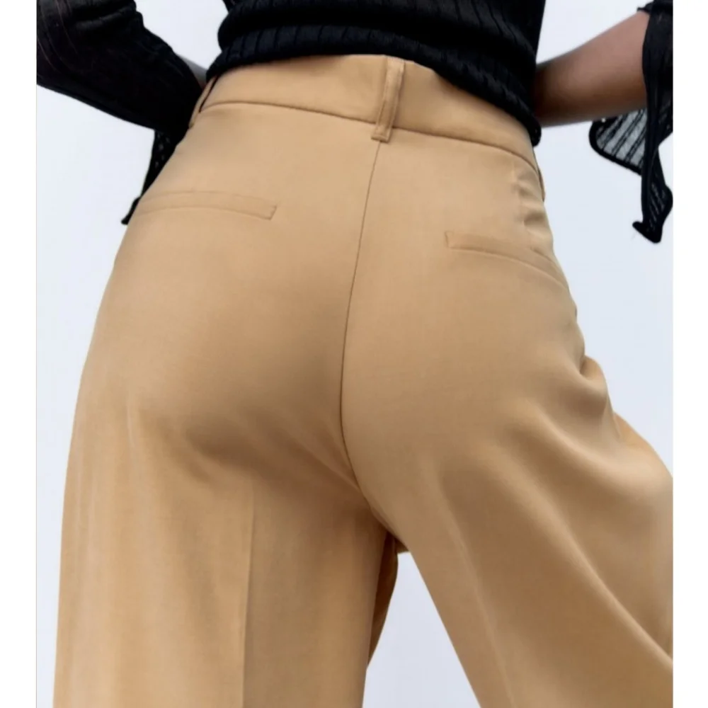 ZARA * WIDE LEG PANTS CAMEL Size S
